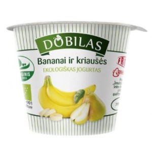 Jogurtas DOBILAS su bananais ir kriaušėmis, 125 g